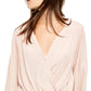 Free People Women's Check On It Faux Wrap Top Pink Size Extra Small