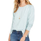 Style & Co Women's Contrast Stitched Sweatshirt Green Size Medium