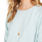 Style & Co Women's Contrast Stitched Sweatshirt Green Size Medium