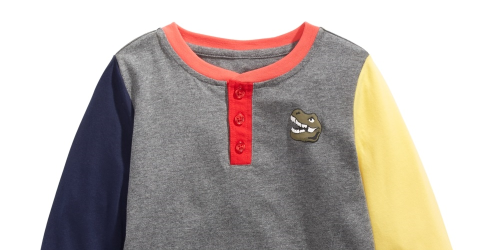 Epic Threads Toddler Boy's Colorblocked Dinosaur Print T-Shirt Gray Size 3