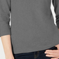 Karen Scott Women's Cotton Henley Top Charcoal Size XX-Large