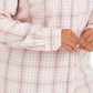 Charter Club Women's Plus Size Ilanna Cotton Plaid Button Up Shirt Pink Size 0X