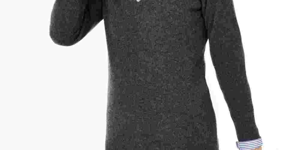 Charter Club Women's V Neck Cashmere Sweater Regular & Petite Sizes Gray Size Petite Small