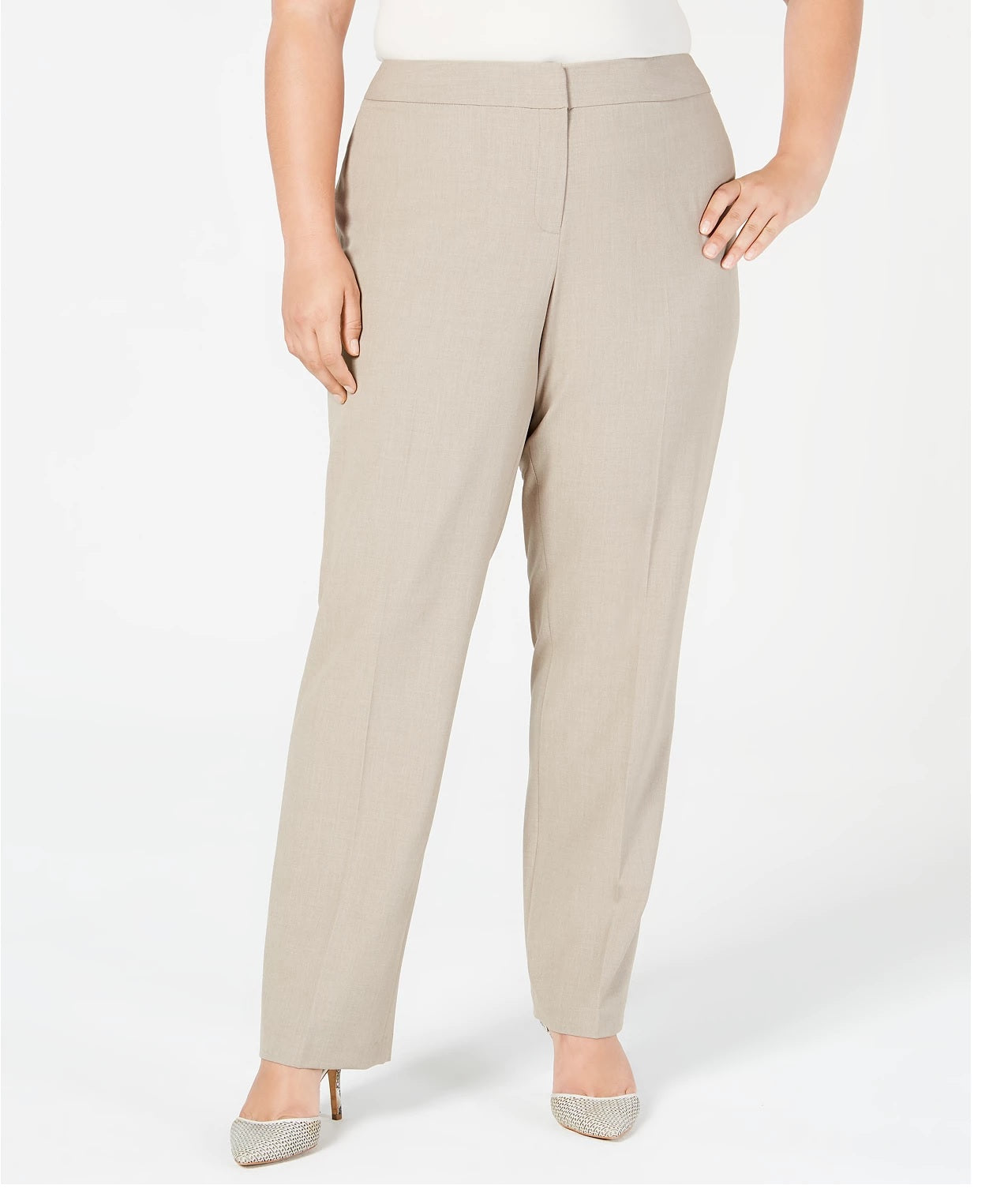 Nine West Women's The Modern Casual Trouser Pants Brown Size 24W
