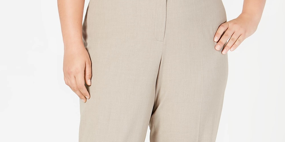 Nine West Women's The Modern Casual Trouser Pants Brown Size 24W