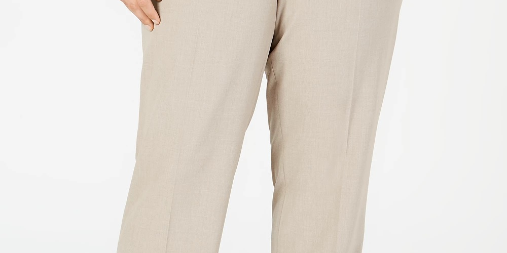 Nine West Women's The Modern Casual Trouser Pants Brown Size 24W