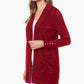 JM Collection Women's Open Front Cardigan Red Size Petite X-Large