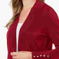 JM Collection Women's Open Front Cardigan Red Size Petite X-Large