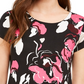 Alfani Women's Petite Printed Round-Hem T-Shirt Wine Size Petite X-Large