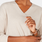 Style & Co Women's Petite V-Neck Tunic Beige PS