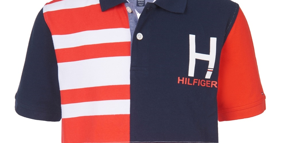 Tommy Hilfiger Kid's Little Boys Evan Colorblocked Stripe Logo Pique Polo Shirt Blue Size 5