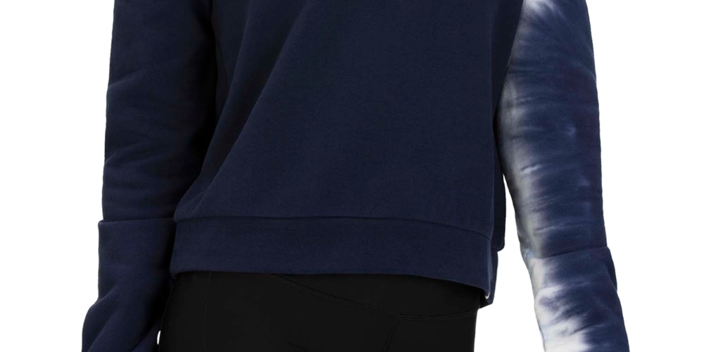 Hurley Junior's Dip Dyed Cropped Hoodie Blue Size X-Large