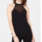 INC International Concepts Women’s Illusion Halter Top Black Size Petite X-Large