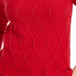 Karen Scott Women's Beaded Cable Mock Neck Sweater Red Size Small