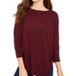 Style & Co Women's Petite Lace-Up Chevron-Trim Sweater Purple Size Petite X-Large