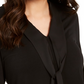 Charter Club Women's Tie Neck Top Black Size Small