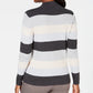 Karen Scott Women's Ribbed Color Block Long Sleeve Turtle Neck Sweater Purple Size Medium