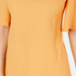 JM Collection Women's Crinkle Texture Cold Shoulder Blouse Yellow Size X-Small