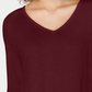 Style & Co Women's Chiffon Hem Top Red Size Petite Small