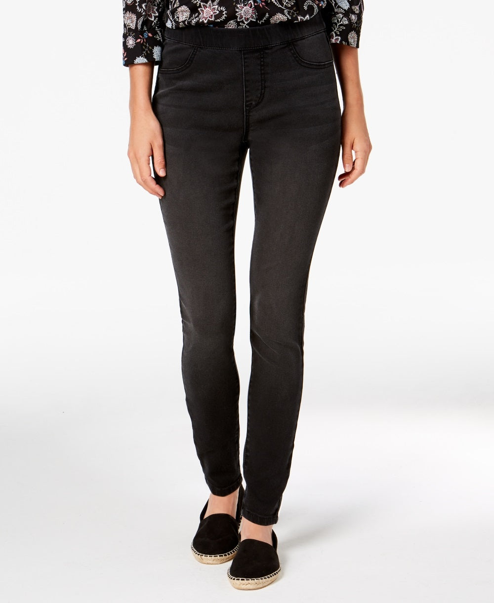 Style & Co Women's Petite Pull On Jeggings Black Size Petite Small