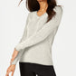 Karen Scott Women's Ribbed V Neck Sweater Beige Size X-Small