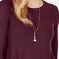 Style & Co Women's Pleated High Low Sweater Red Size Petite Small