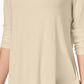 JM Collection Women's Turtleneck Top Beige Size Medium