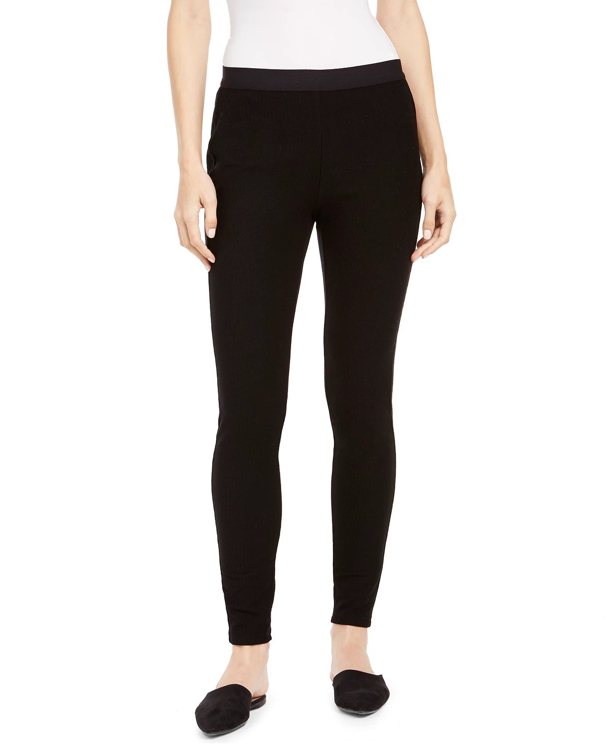 Eileen Fisher Women's Ribbed Leggings Black Size X-Small