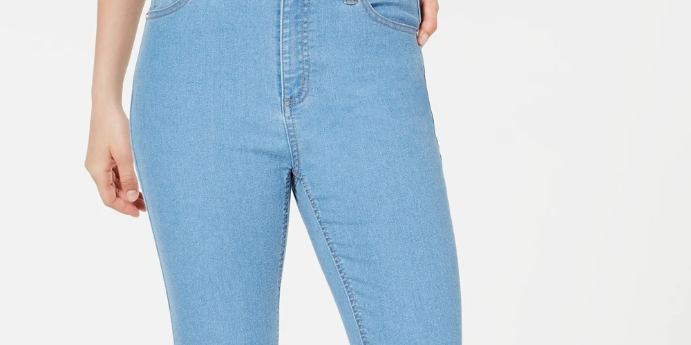 Tinseltown Junior's High Rise Raw Hem Skinny Jeans Blue Size 15