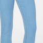 Tinseltown Junior's High Rise Raw Hem Skinny Jeans Blue Size 15
