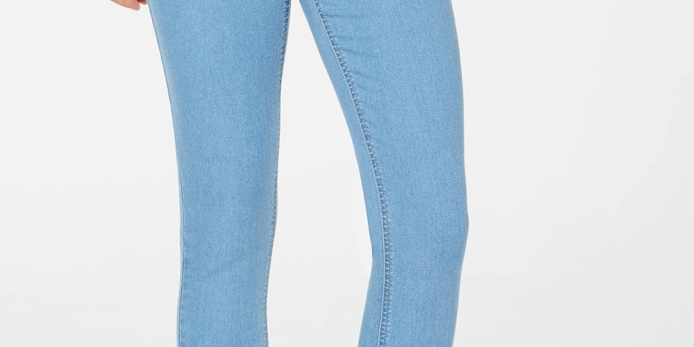 Tinseltown Junior's High Rise Raw Hem Skinny Jeans Blue Size 15