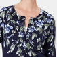 Karen Scott Women's Floral-Print Cardigan Navy Size X-Small