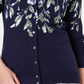 Karen Scott Women's Floral-Print Cardigan Navy Size X-Small