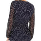 Charter Club Women's Dotted Wrap Top Bright Blue Size X-Large