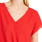 INC International Concepts Women's Petite Tie-Front Top Red Size Petite