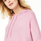 Charter Club Women's Cashmere Thermal Hoodie Sweater PInk Size Petite Small