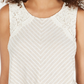 Style & Co Women's Striped Lace Sleeveless Top Beige Size X-Large