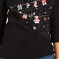 Karen Scott Women's Embellished Cotton Top Black Size Petite Small