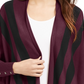 Alfani Women's Striped Open Front Cardigan Purple Size Petite Small