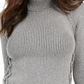 Style & Co Women's Mock Neck Lace Up Sweater Gray Size Petite X-Large