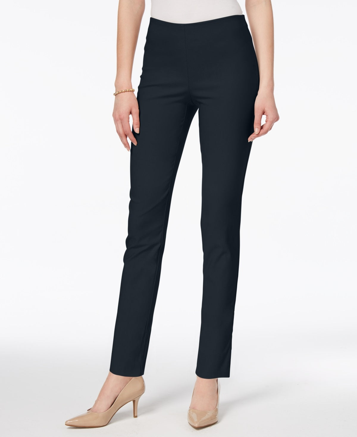 Charter Club Women's Chelsea Tummy Control Ankle Pants Blue Size 10 Petite