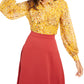 Alfani Women's Animal Print Shirt Yellow Size Petite X-Large