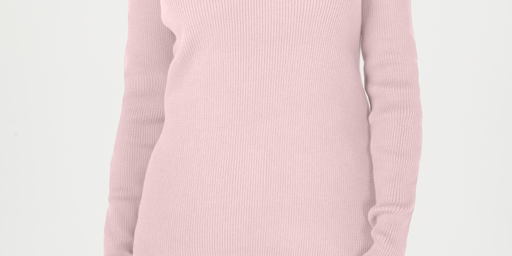 Karen Scott Women's Cotton V-Neck Sweater  Pink Size XX Large