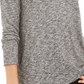 Style & Co Women's Marled Knit V Neck Top Black Size Small