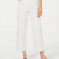 Charter Club Women's Striped Tummy Control Wide Leg Jeans White Size 10