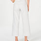 Charter Club Women's Striped Tummy Control Wide Leg Jeans White Size 10