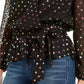INC International Concepts Women's Petite Rainbow Shine Dot-Print Rainbow Black Size Small