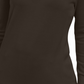 JM Collection Women's Embellished-Sleeve V-Neck Sweater Brown Size Large