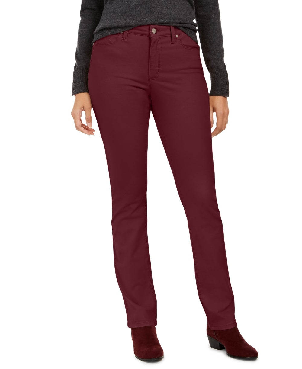 Charter Club Women's Lexington Straight-Leg Jeans  Wine Size 6