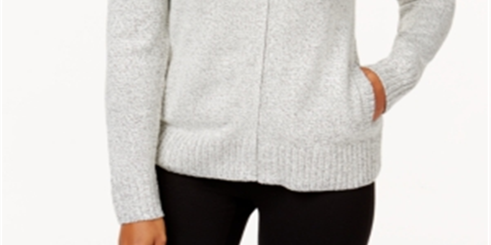 Karen Scott Women's Zip Front Cardigan -White Size Large